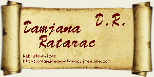 Damjana Ratarac vizit kartica
